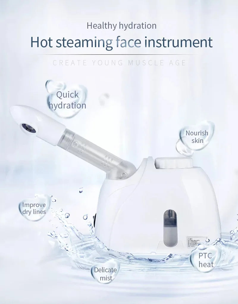 Ozone facial steamer in use