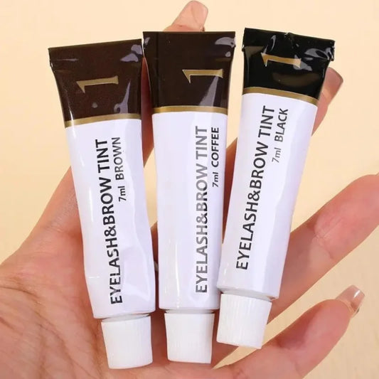 Lash and brow tint kit tubes