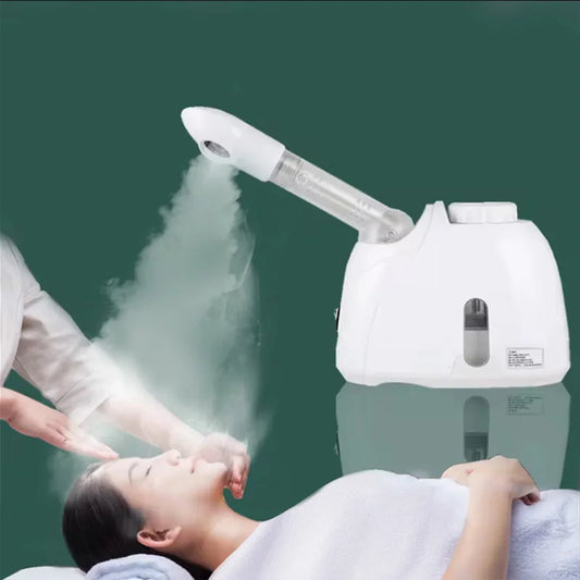 Ozone facial steamer producing warm mist